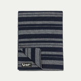Tasmanian Merino Weekender Scarf – Grey + Navy - Bluey Merino Tasmania