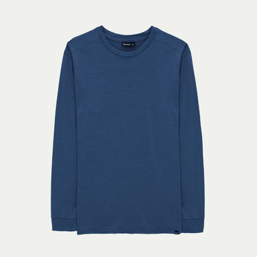 Blue - Tasman long-sleeve Merino shirt ghost image style. © Bluey Merino Tasmania