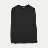 Black long sleeves raglan Merino top © Bluey Merino Tasmania