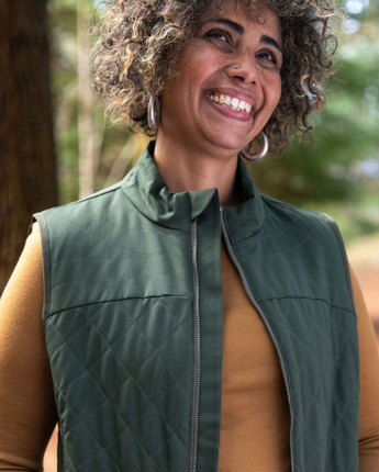 Women’s Merino Puffer Vest - Bluey Merino