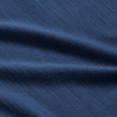 Close-up of blue - Tasman Merino fabric texture ultrafine knit. © Bluey Merino Tasmania