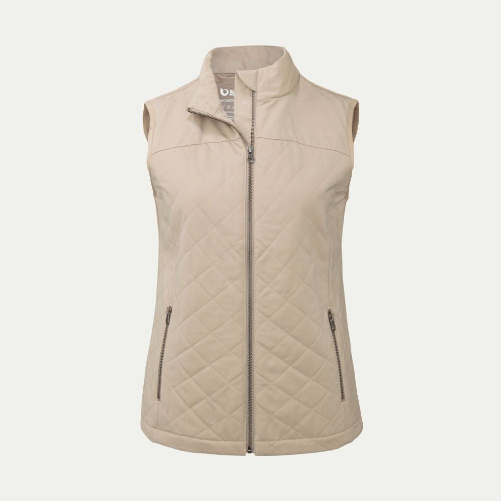 Bone quilted Merino gilet vest © Bluey Merino Tasmania