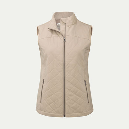 Bone quilted Merino gilet vest © Bluey Merino Tasmania