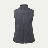 Quilted Merino gilet vest with a diamond pattern on a white background © Bluey Merino Tasmania