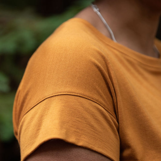 Women's Insanely Soft 14.8 Merino Cropped T-Shirt - Bluey Merino Tasmania