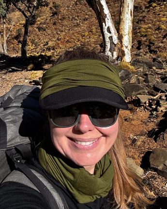 Unisex Merino + Tencel, neck warmer - Bluey Merino Tasmania - photography © Julia Patten