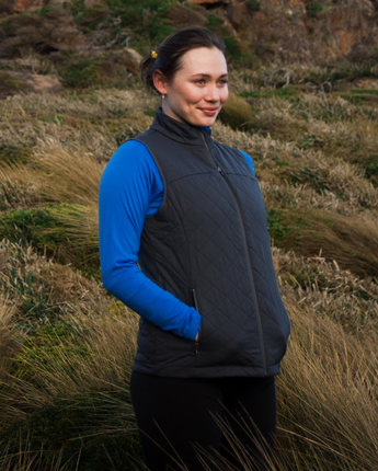 Women’s Merino Puffer Vest - Bluey Merino
