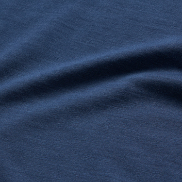 Close up of the superfine and ultra soft Merino wool fabric in blue (Tasman). Men's Tasmanian Merino 150 Tank Top - Bluey MerinoMen's Tasmanian Merino 150 Tank Top - Bluey Merino