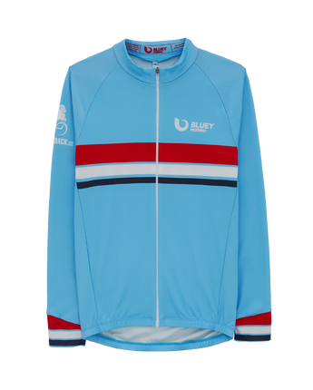 Men’s Custom-Made Cycling Long Sleeve Jersey - Bluey Merino