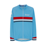 Men’s Custom-Made Cycling Long Sleeve Jersey - Bluey Merino